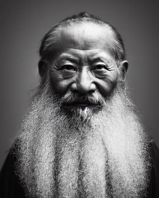 Image similar to an award winning portrait photograph of Lao tzu