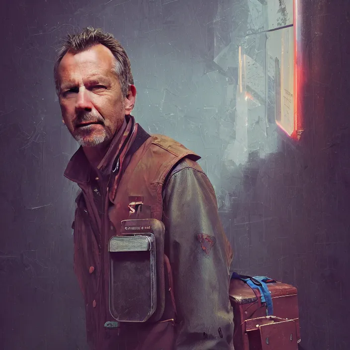 Image similar to portrait of kevin costner as postman 1 9 9 7. intricate abstract. intricate artwork. by tooth wu, wlop, beeple, dan mumford. octane render, trending on artstation, greg rutkowski very coherent symmetrical artwork. cinematic, hyper realism, high detail, octane render, 8 k, iridescent accents