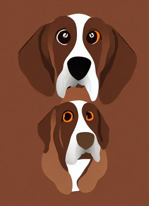 Image similar to digital art, illustrator brown short haired dashhound