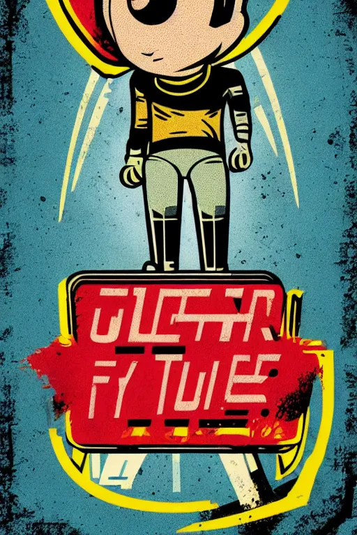 Image similar to fallout 7 6 retro futurist illustration art by butcher billy, sticker, colorful, illustration, highly detailed, simple, smooth and clean vector curves, no jagged lines, vector art, smooth andy warhol style