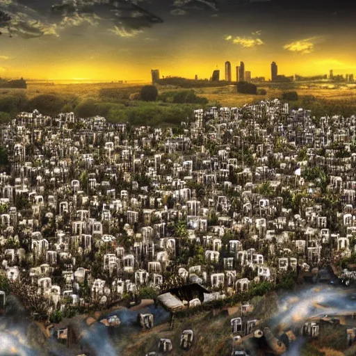 Image similar to city made out of mushroom housing, realistic, hdr, hdd, clear image,