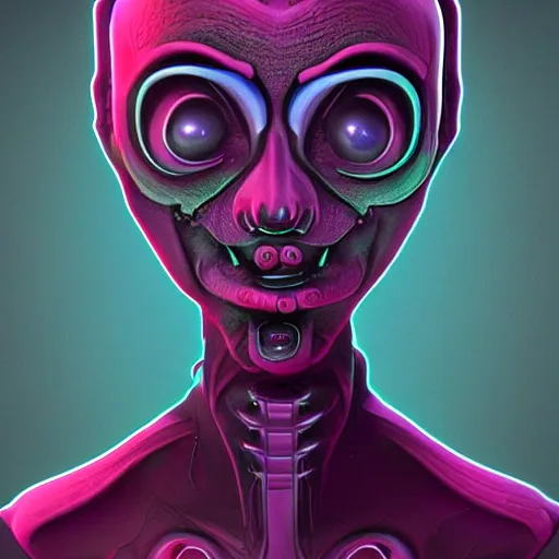 Image similar to 👽 🤖, digital art,trending on artstation surreal