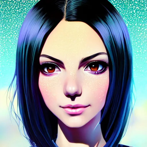 Prompt: a portrait of a beautiful victoria justice, glitter, art by ilya kuvshinov and wlop and and josan gonzalez, shikanosuke yagaki, mitsumayo, reivaille, digital art, highly detailed, intricate, sharp focus, trending on artstation hq, deviantart, pinterest, unreal engine 5, 4 k uhd image