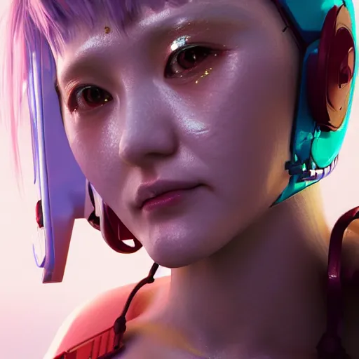 Prompt: realistic portrait 3 d render of a cybernetic enhanced yasuho hiros as a cyberpunk, featured on cgsociety, matte painting, concept art, sharp focus, illustration, front lit, art by masayoshi tanaka, akihiko yoshida, kazuya takahashi