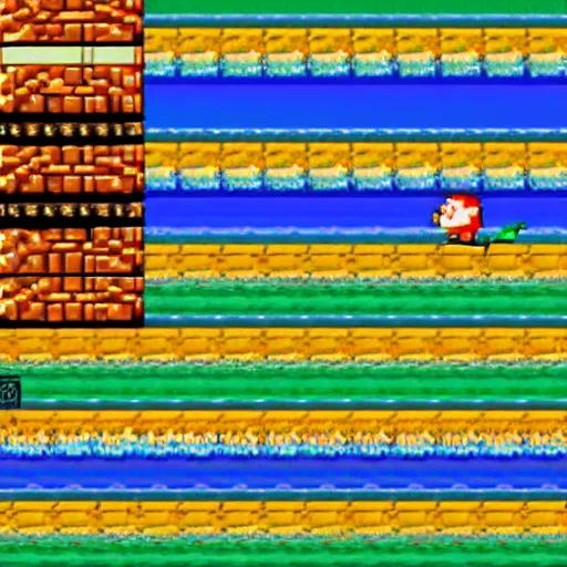Prompt: Condoleezza Rice in Super Mario World on SNES, game screenshot