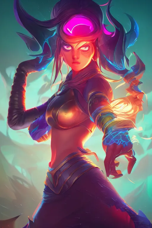 Prompt: sona league of legends wild rift hero champions arcane magic digital painting bioluminance alena aenami artworks in 4 k design by lois van baarle by sung choi by john kirby artgerm style pascal blanche and magali villeneuve mage fighter assassin