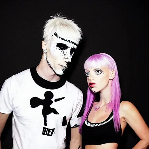 Image similar to blank & white characters, cute, zeff, die antwoord