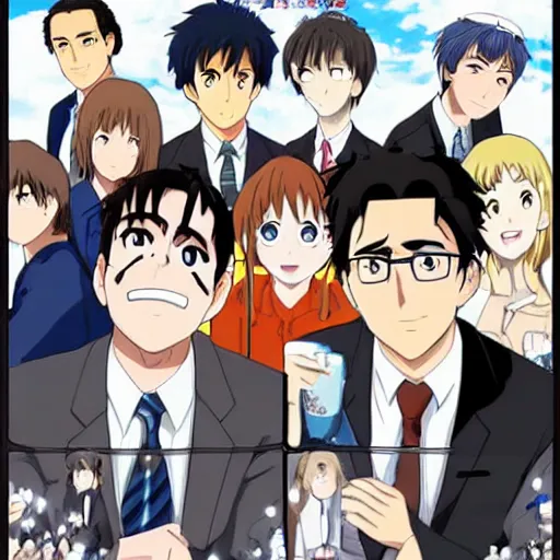 Image similar to Anime movie poster of The Office