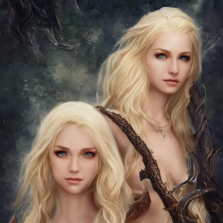 Prompt: young elvish blond cute girl, realistic, full body, fantasy, elvish, sharp focus, 8 k high definition, insanely detailed, intricate, elegant, art by stanley lau and artgerm