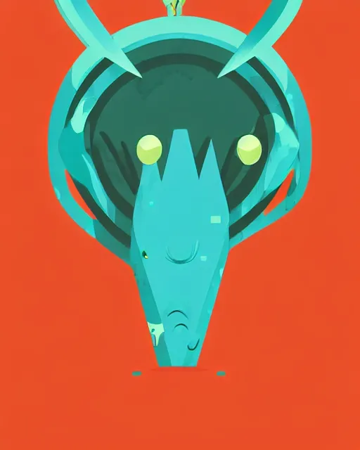 Prompt: a minimal vector icon illustration of a dinosaur, by sachin teng and loish, vibrant, vector art, award winning, stunning, trending on art station, minimalistic