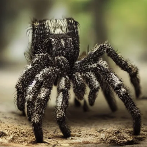 Image similar to Mega tarantula eating a man, hyper realistic, photography