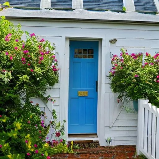 Image similar to the quaint cottage's open door reveals the cape cod national seashore