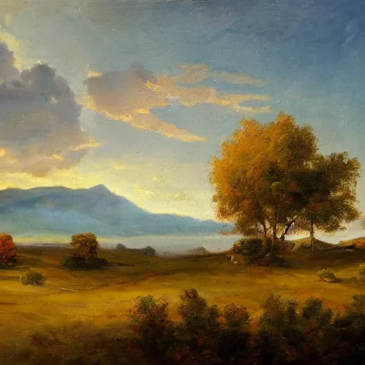 Prompt: a beutiful oil painting of a landscape, landcape