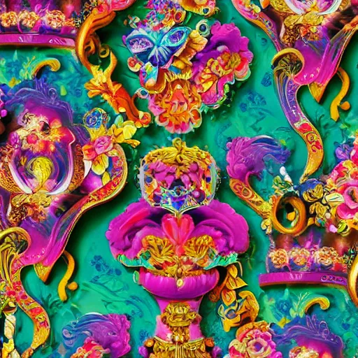 Image similar to Lisa Frank and Baroque collaboration