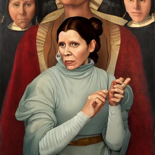 Image similar to leia organa in the style of a wealthy renaissance painting