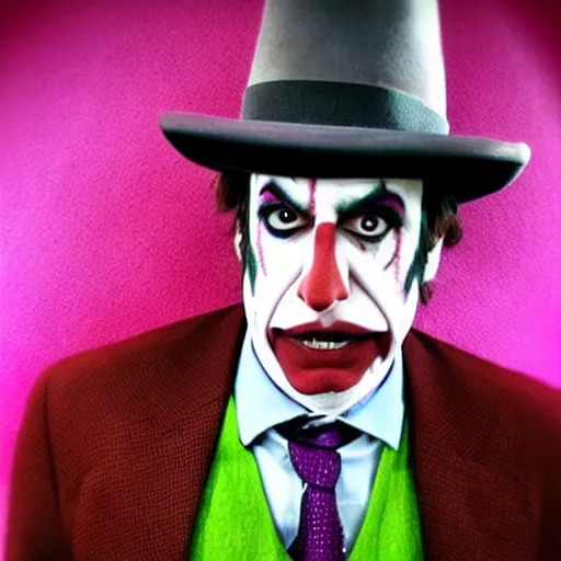 Image similar to saul goodman in joker makeup