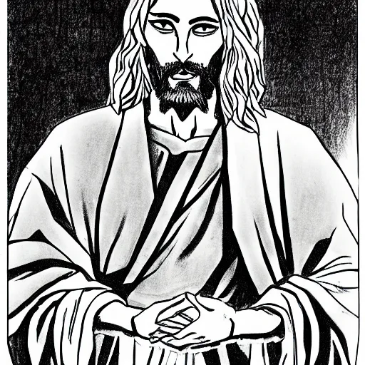 Image similar to manga drawing of jesus