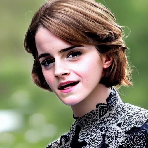 Prompt: Detailed picture, Emma Watson as Anne Hathaway