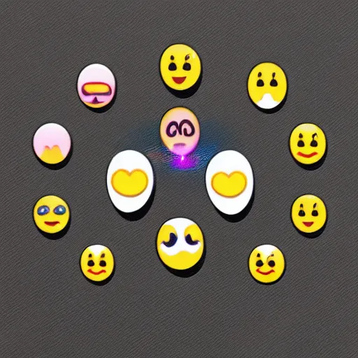 Image similar to a phone with strange emojis from another universe