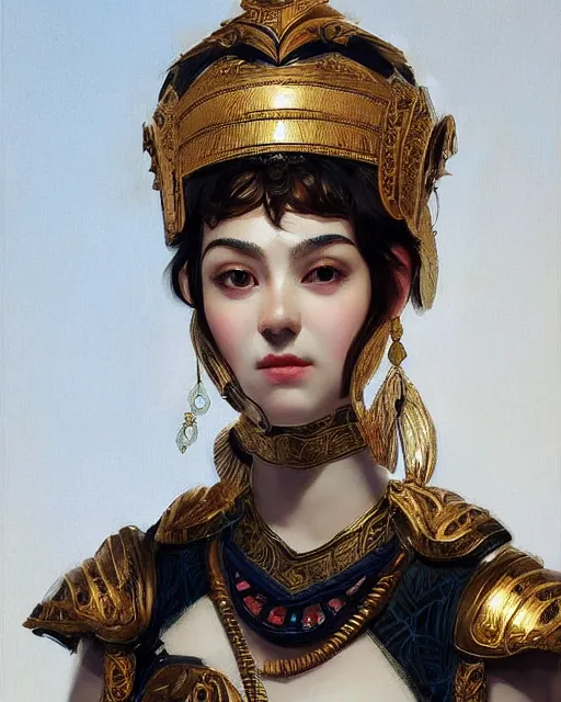Image similar to portrait of an ancient greek character in intricate ornate armor with a smooth white mask, by ilya kuvshinov, by thomas lawrence, by bayard wu, trending on artstation, masterpiece