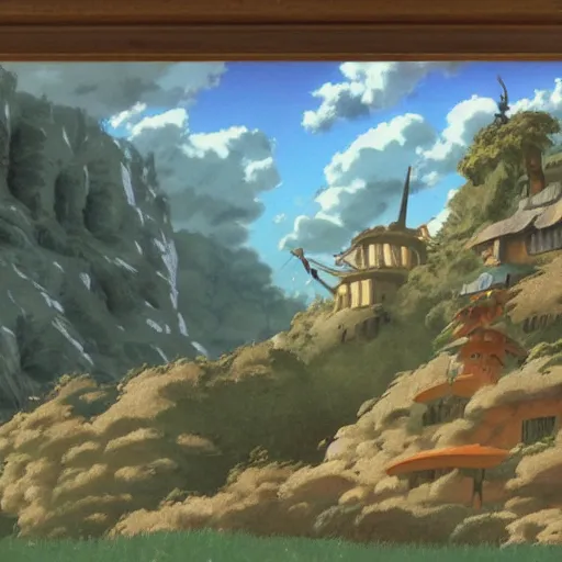 Image similar to Matte painting by Studio Ghibli