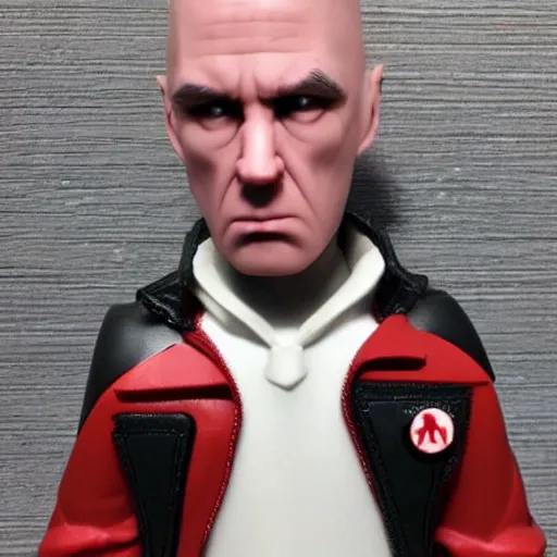 Image similar to tracey enim cosplay eminem, stop motion vinyl action figure, plastic, toy, butcher billy style