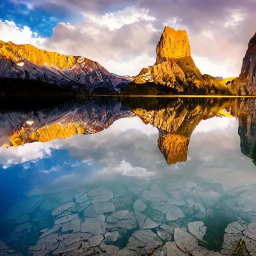 Image similar to the golden cup of dolomites