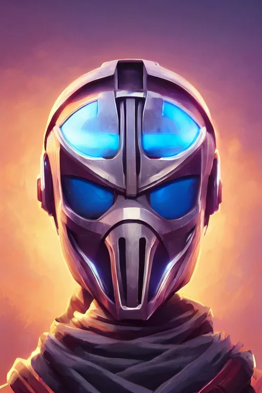 Image similar to epic mask helmet robot ninja portrait stylized as fornite style game design fanart by concept artist gervasio canda, behance hd by jesper ejsing, by rhads, makoto shinkai and lois van baarle, ilya kuvshinov, rossdraws global illumination radiating a glowing aura global illumination ray tracing hdr render in unreal engine 5