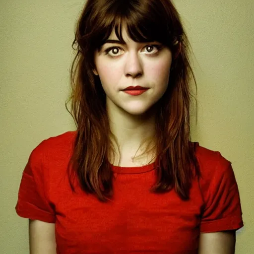 Image similar to a masterpiece portrait photo of a beautiful young woman who looks like a manic pixie dream girl mary elizabeth winstead, symmetrical face