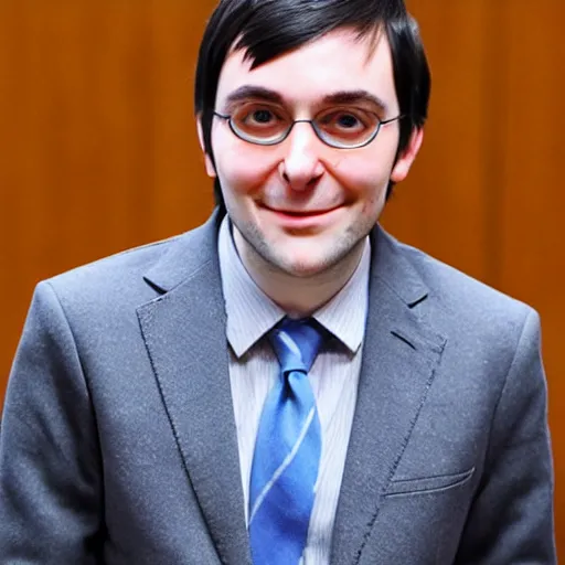 Prompt: cute looking martin shkreli wearing nekomimi at his trial