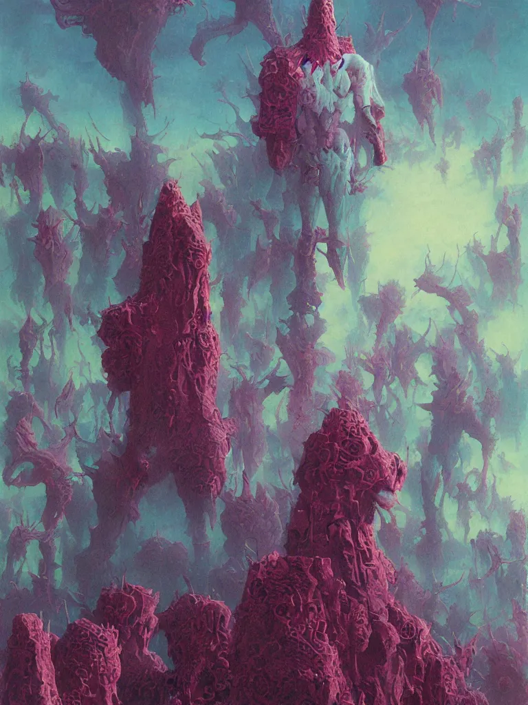 Prompt: white mask, by wayne barlowe by paul lehr by michael whelan