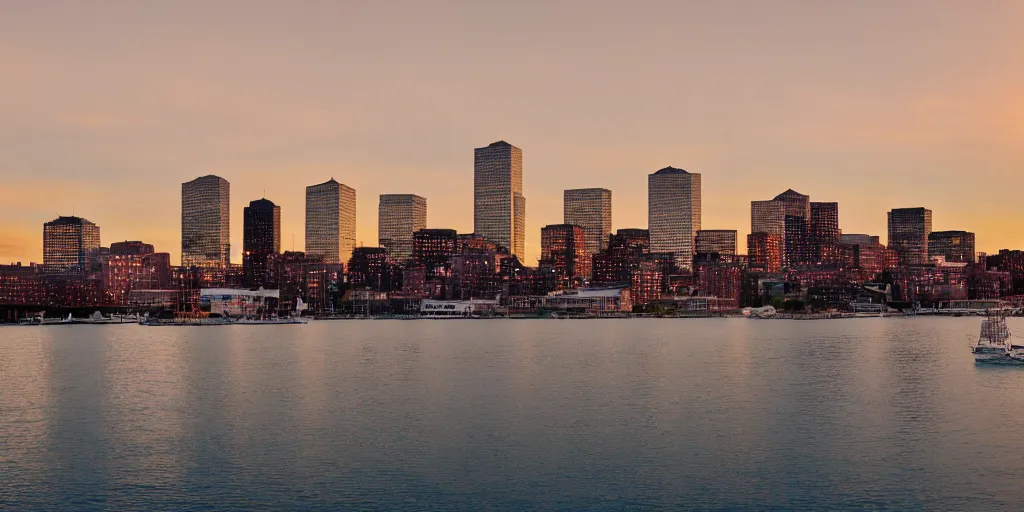 Prompt: boston skyline, ultra realistic, intricate, epic lighting, futuristic, 8 k resolution