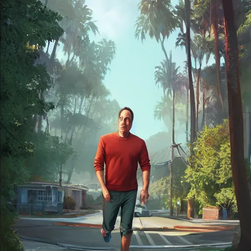 Prompt: highly detailed portrait, jerry seinfeld, in gta v, stephen bliss, unreal engine, fantasy art by greg rutkowski, loish, rhads, ferdinand knab, makoto shinkai and lois van baarle, ilya kuvshinov, rossdraws, tom bagshaw, global illumination, radiant light, detailed and intricate environment