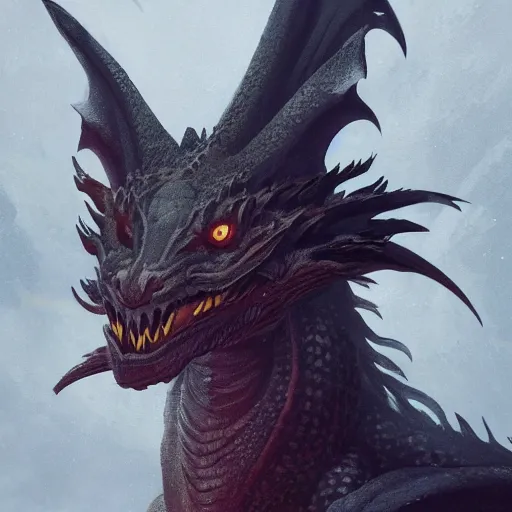 Prompt: a portrait of a dragon inspired by greg Rutkowski, art station, cinematic, 8K