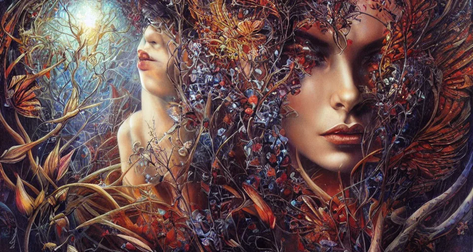 Prompt: Enchanted and magic forest, by Karol Bak