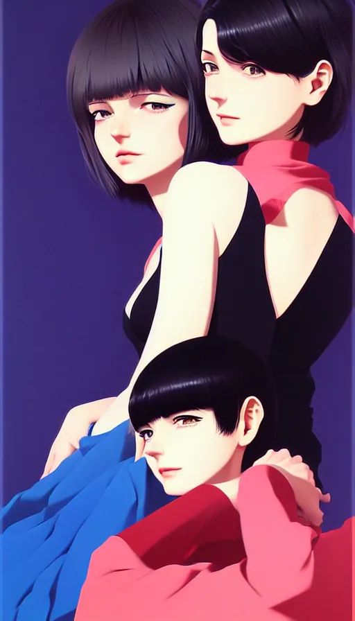 Prompt: the two complementary forces that make up all aspects and phenomena of life, by ilya kuvshinov