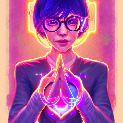 Image similar to skill magic geek inside matrix deepdream radiating a glowing aura stuff loot legends stylized digital illustration video game icon artstation lois van baarle, ilya kuvshinov, rossdraws,