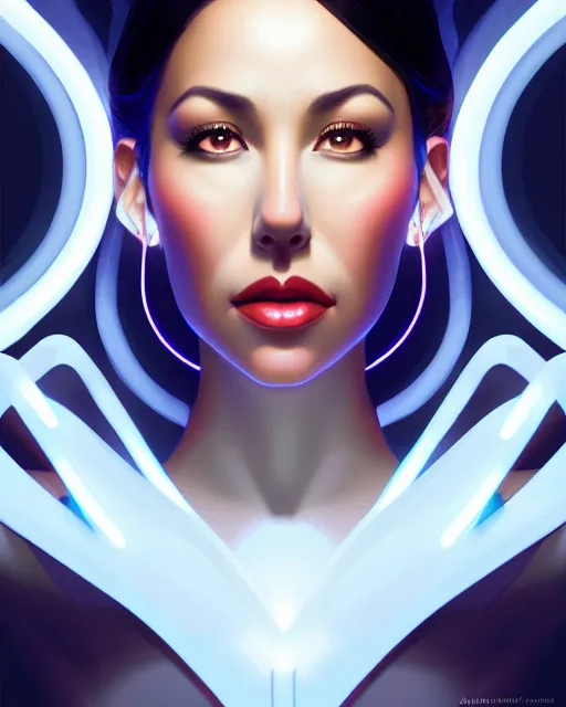 Prompt: symmetry portrait of jodi arias, glam, deco, glowing lights intricate, elegant, highly detailed, digital painting, artstation, concept art, smooth, sharp focus, illustration, art by artgerm and greg rutkowski and fra angelico and unreal engine 5