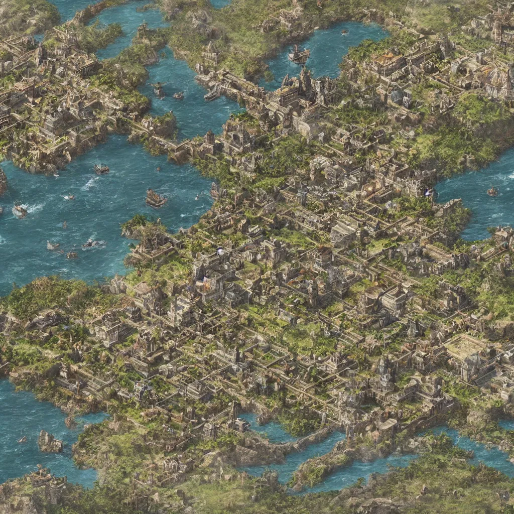 Prompt: A map of Civilization 5, video game, highly detailed, intricate, 8k render, by Greg Rutkowski