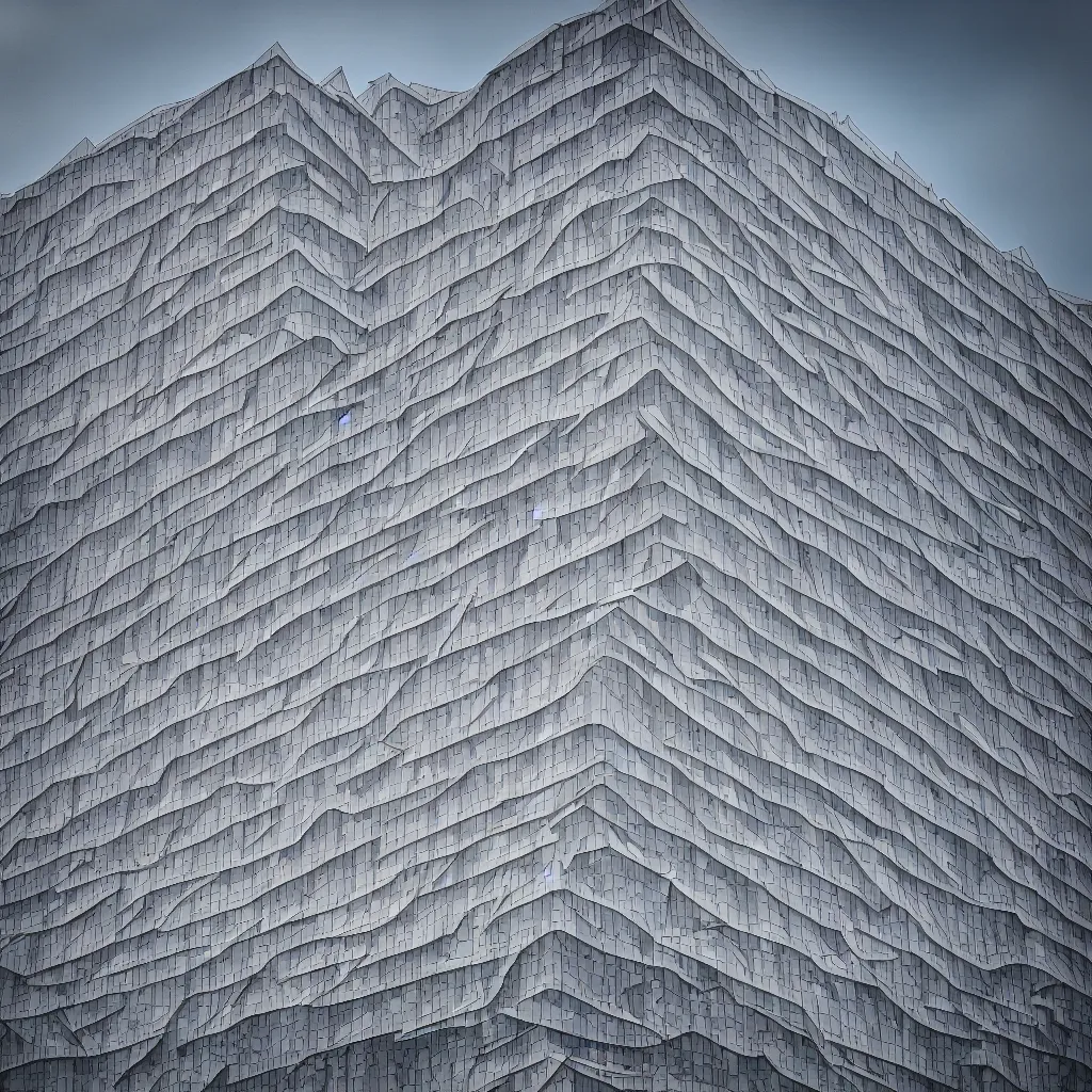 Image similar to a digital art of a building looking like a goose