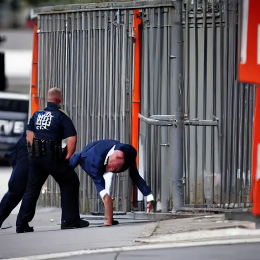 Image similar to photography of FBI agents taking Donald trump into custody