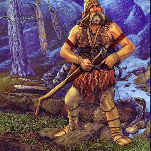 Image similar to Elves accidentally sniping dwarves and apologizing, fantasy, highly detailed, by larry elmore