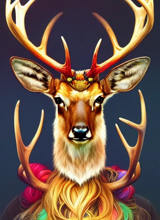 Diamond Painting - Pixel-Art - Geometric Deer