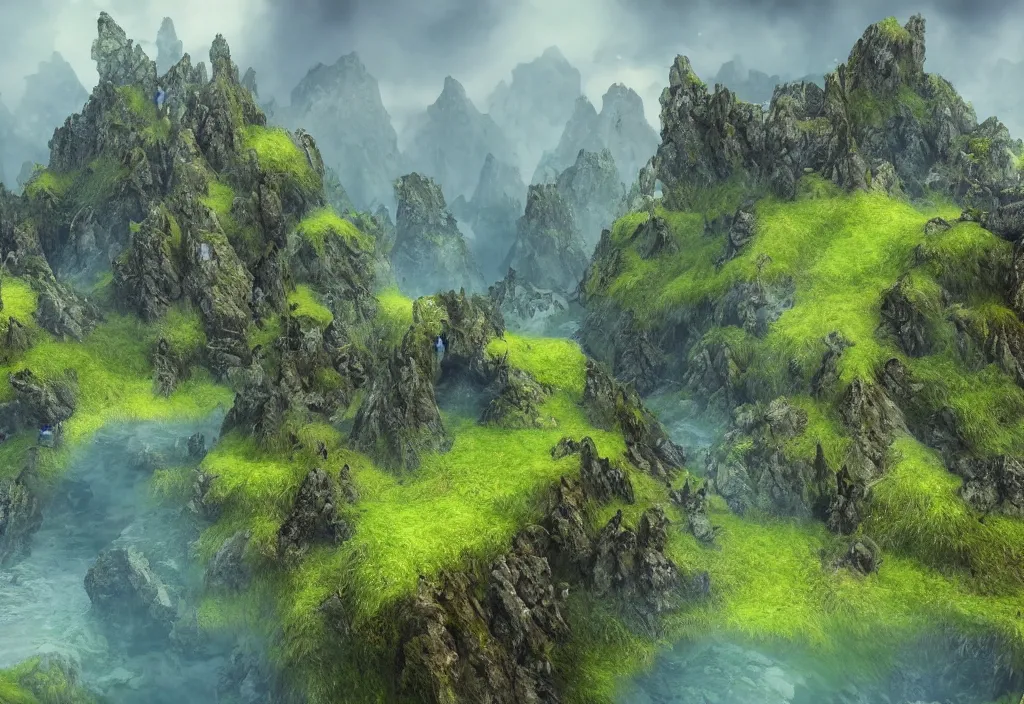 Prompt: Ultra realistic terrain with mystical background