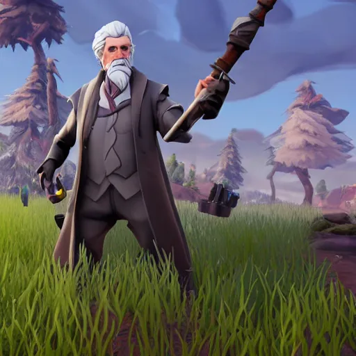 Image similar to gandolf as a fortnite character