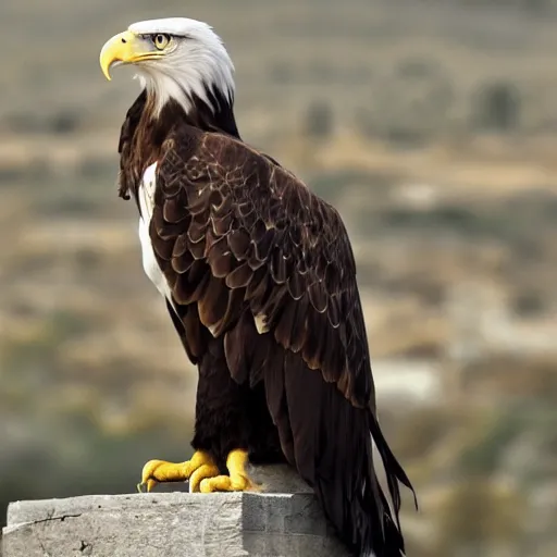 Image similar to an eagle wearing a palestinian scarf