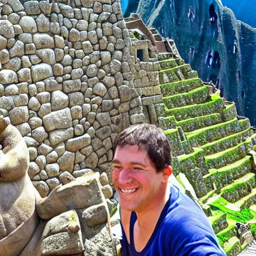 Prompt: Shrek in macchu picchu