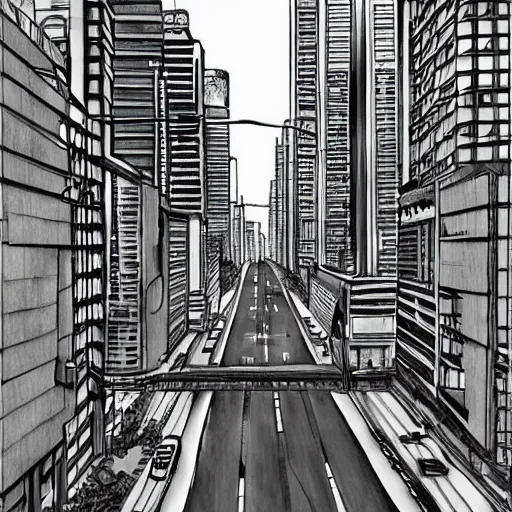 Prompt: avenida paulista sao paulo, by junji ito, trending on artstation