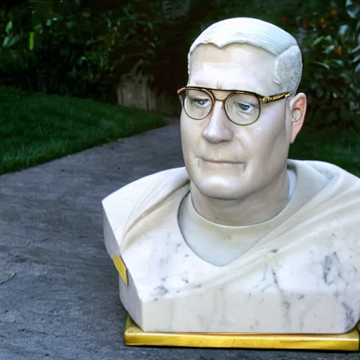 Prompt: roman marble bust of Hank Hill