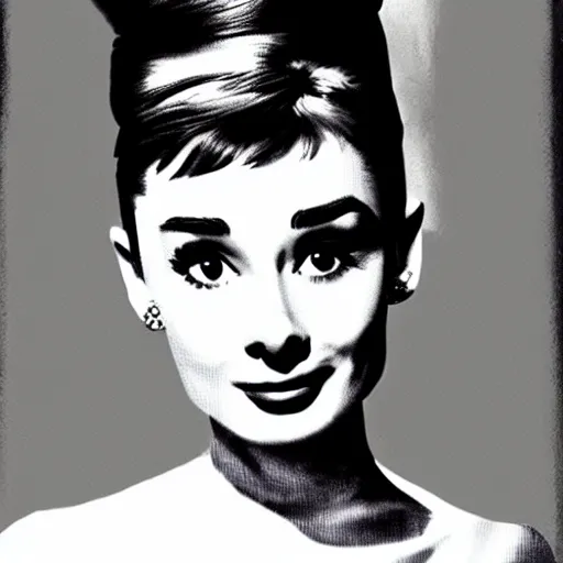 Image similar to audrey hepburn art by hans rottenhammer